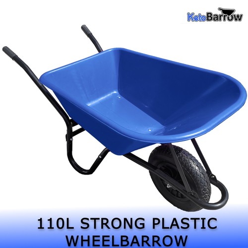 110 litre blue wheelbarrow - blue,